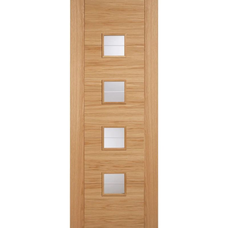 LPD Vancouver Oak 4 Lite Brilliant Cut Glazed Internal Door 2040 x 726 x 40mm (80.3 x 28.6in)