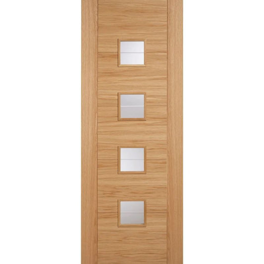 LPD Vancouver Oak 4 Lite Brilliant Cut Glazed Internal Door 2040 x 726 x 40mm (80.3 x 28.6in)