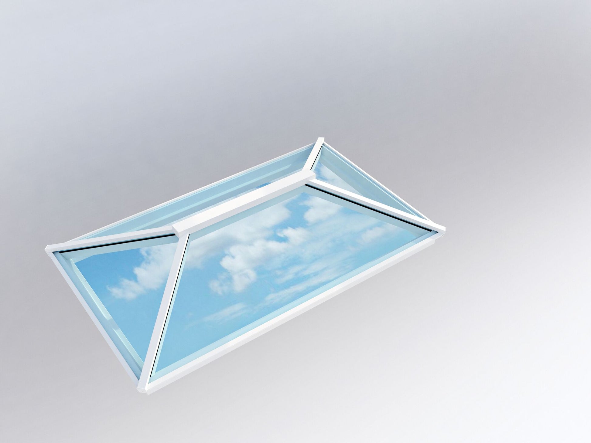 Image for Atlas Contemporary Roof Lantern Window Active Blue Double Glazed - White