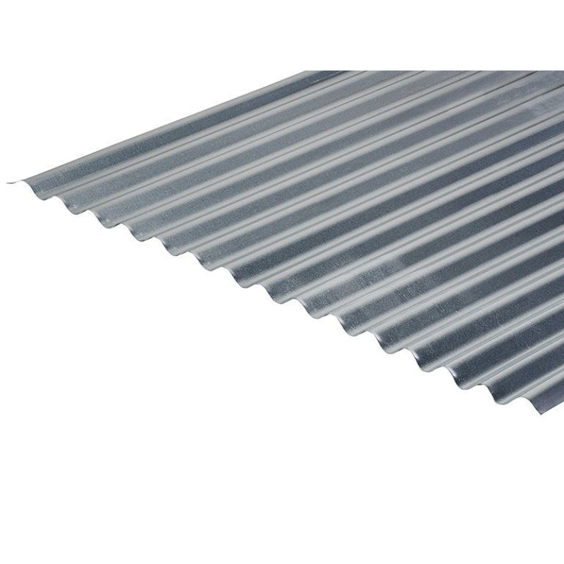 Cladco Corrugated 13/3 Profile Plain Galvanised Finish 0.5mm Metal Roof Sheet - All Sizes