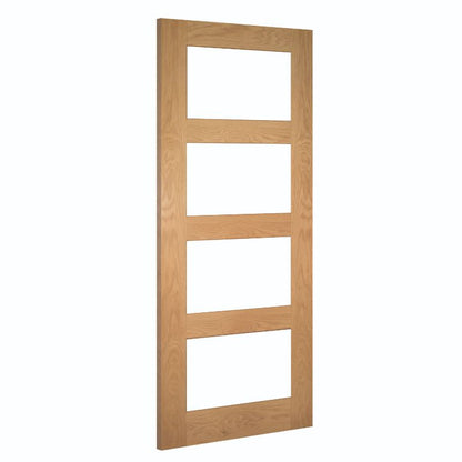 Image for Deanta Coventry Clear Glazed Unfinished Interior Oak Door 1981 x 838 x 35mm