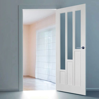 LPD Coventry White Primed Clear Glazed Internal Door 78in x 27in x 35mm (1981 x 686mm)