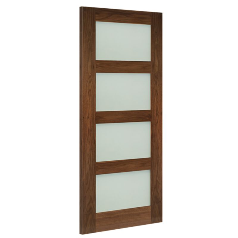 Image for Deanta Coventry Obscure Glazed Interior Walnut Door 1981 x 610 x 35mm