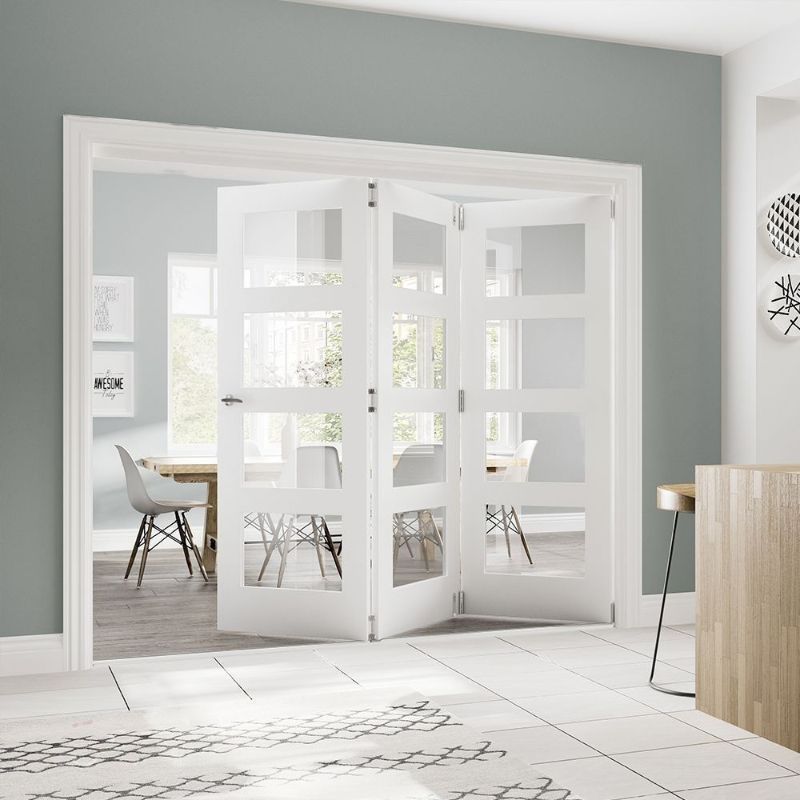 Image for Deanta Coventry Clear Glazed Interior White Primed Door 1981 x 610 x 35mm