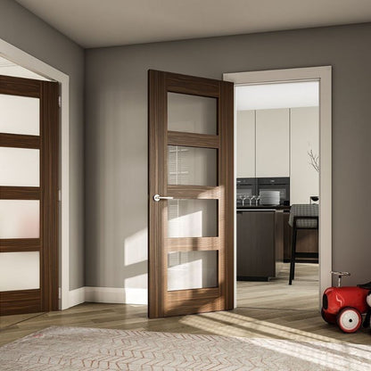 Image for Deanta Coventry Clear Glazed Interior Walnut Door