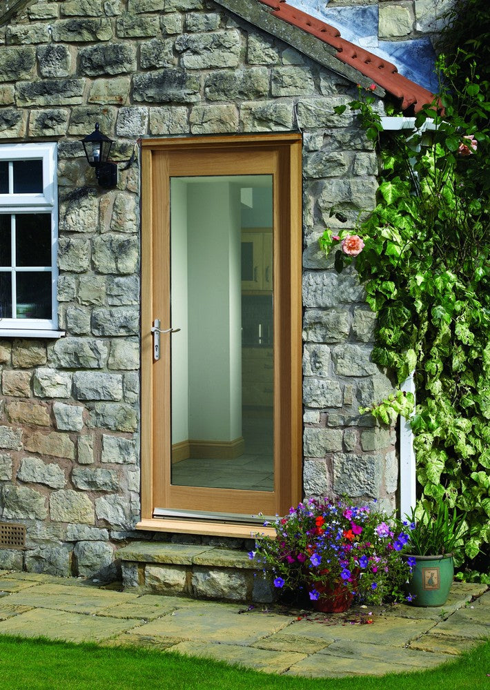 Image for XL Joinery Pattern 10 Pre-Finished Double Glazed External Oak Door with Clear Glass