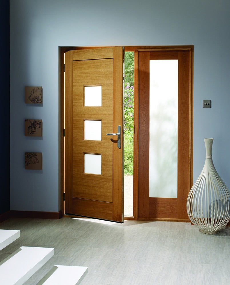 Image for XL Joinery Turin Double Glazed External Oak Door (M&T) with Obscure Glass