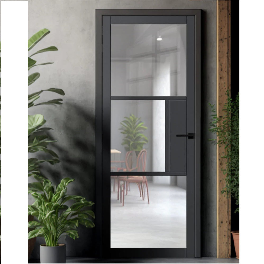 JB Kind Cosmo Grey Pre-Finished Glazed Internal Door