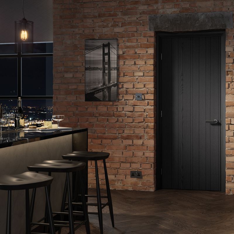 LPD Montreal Dark Charcoal Pre-Finished Internal Door - 78in x 27in x 35mm (1981 x 686mm)
