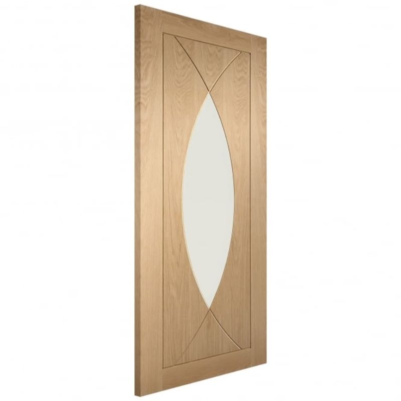 Image for XL Joinery Pesaro Pre-Finished Internal Oak Door with Clear Glass 2040 x 726 x 40mm