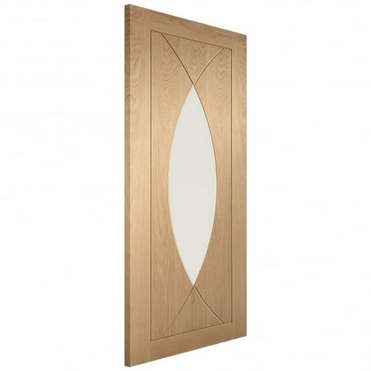 Image for XL Joinery Pesaro Pre-Finished Internal Oak Door with Clear Glass 2040 x 726 x 40mm