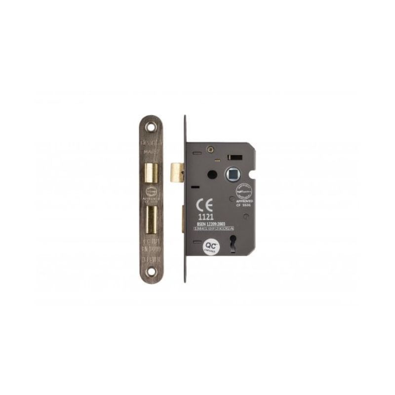 Deanta 3 Lever Mortice Sash Lock Satin Nickel - 3" (63.5mm)