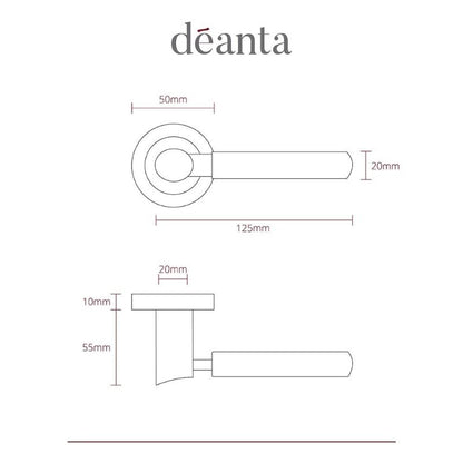 Deanta Arcadia Polished Chrome Handle - Round Rose