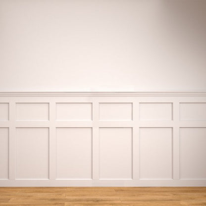 Deanta White Primed Hampton Wall Panelling - 2400mm Pack