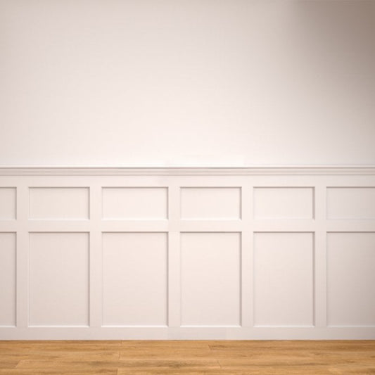 Deanta White Primed Hampton Wall Panelling - 2400mm Pack