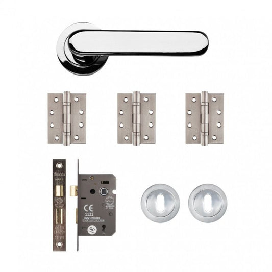 Deanta Parga Mortice Kit Polished Chrome Finish - All Sizes