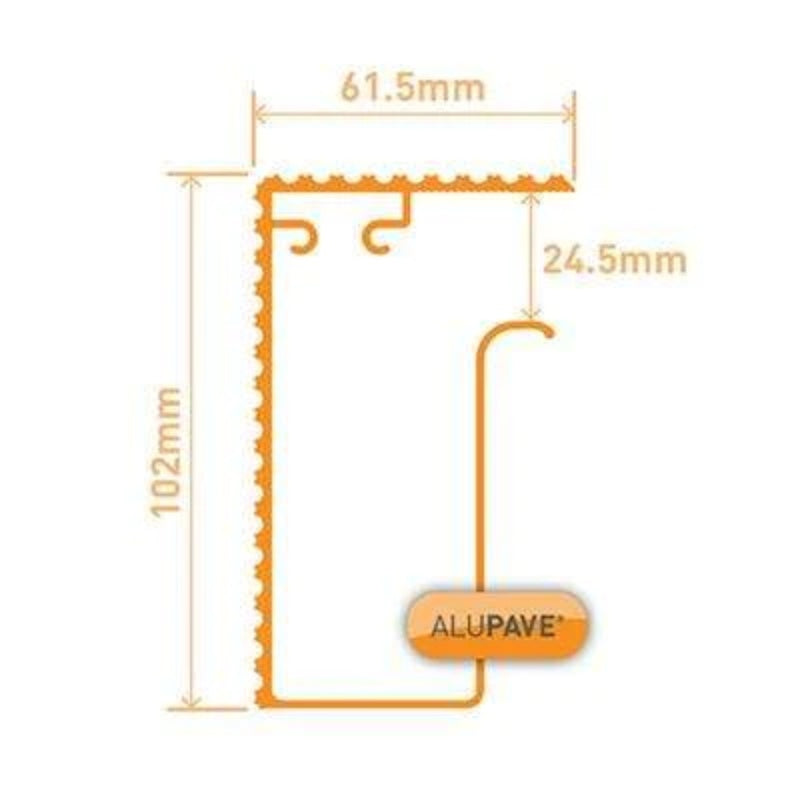 Alupave Fireproof Flat Roof & Decking Side Gutter - All Options