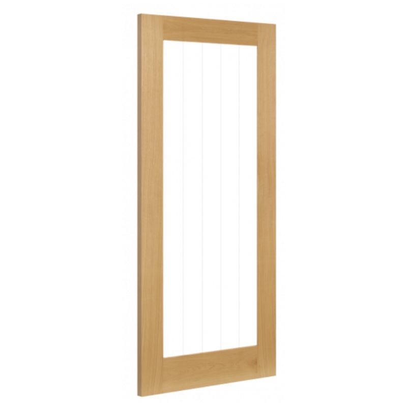 Deanta Ely Prefinished Full 1L Glazed Interior Oak Door 2040 x 826 x 40mm