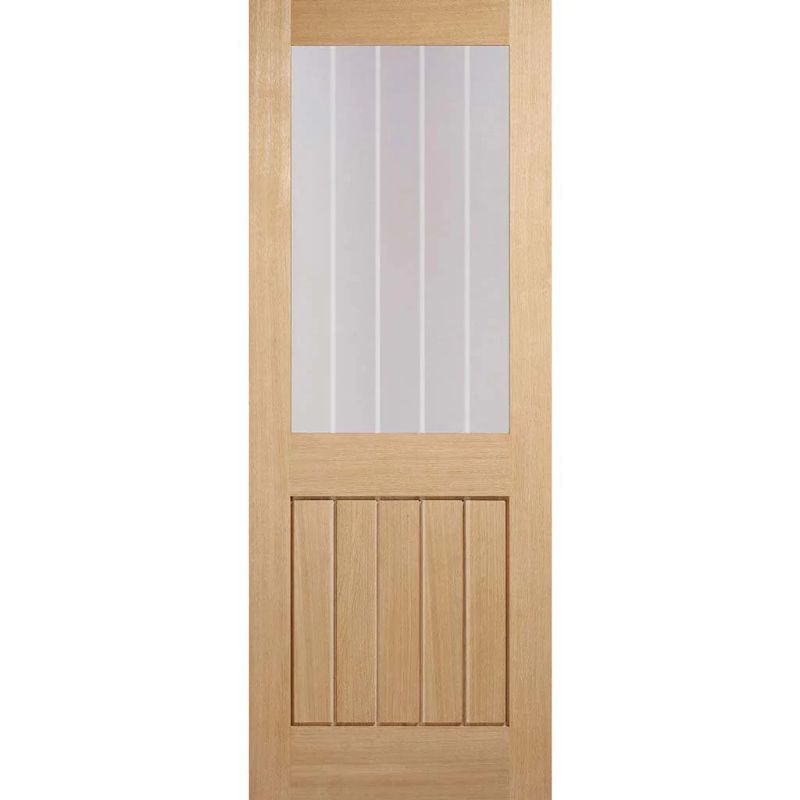 Image for LPD Mexicano Oak Half Light Glazed Internal Door-78in x 33in x 35mm (1981 x 838mm)