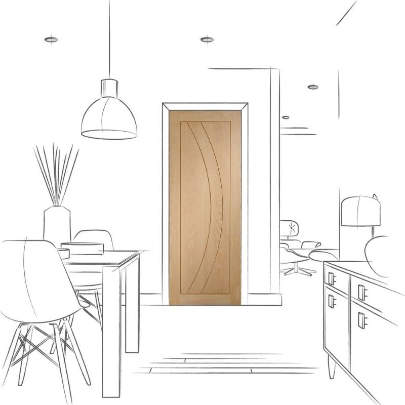 Image for XL Joinery Salerno Internal Oak Fire Door 1981 x 762 x 44mm (30")