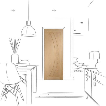 Image for XL Joinery Salerno Internal Oak Fire Door 1981 x 762 x 44mm (30")