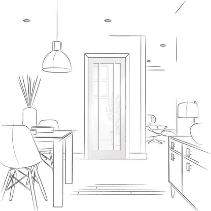 Image for XL Joinery Worcester Internal White Primed Door with Clear Glass 1981 x 686 x 35mm (27")