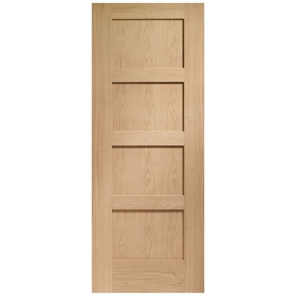 Image for XL Joinery Shaker 4 Panel Pre-Finished Internal Oak Door 2032 x 813 x 35mm (32")