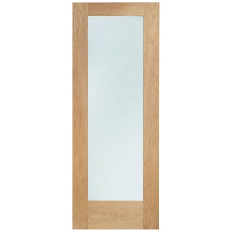 Image for XL Joinery Pattern 10 Internal Oak Door with Clear Glass 1981 x 610 x 35mm (24")