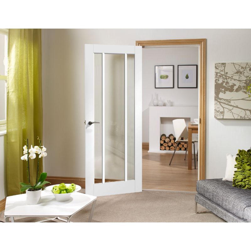 Image for XL Joinery Worcester Internal White Primed Door with Clear Glass 1981 x 686 x 35mm (27")