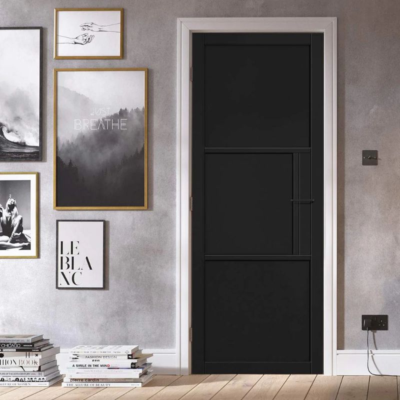 LPD Tribeca Black 3P Internal Door - 78in x 27in x 35mm (1981 x 686mm)
