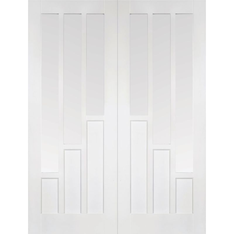 Image for LPD White Coventry Glazed Internal Door Pair-78in x 46in x 40mm (1981 x 1168mm)