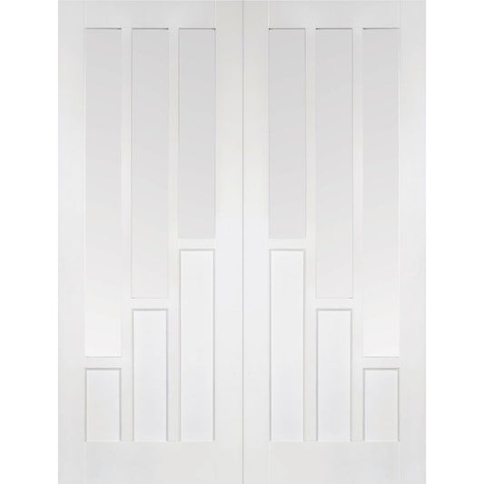 Image for LPD White Coventry Glazed Internal Door Pair-78in x 46in x 40mm (1981 x 1168mm)