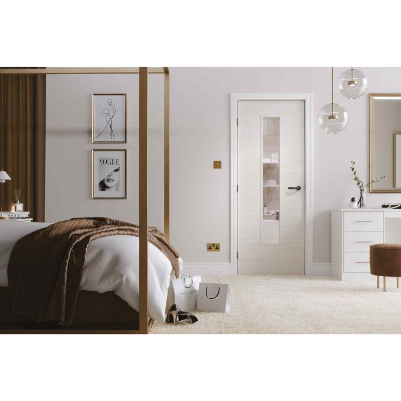 Image for LPD Santandor Ivory Laminated Internal Glazed Door