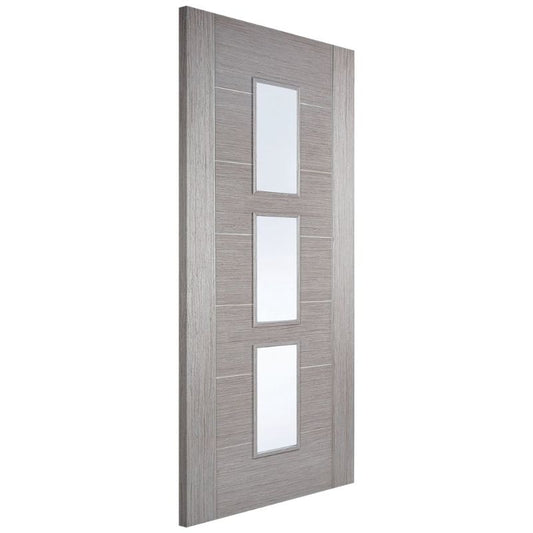 Image for LPD Light Grey Hampshire Glazed Prefin Internal Door