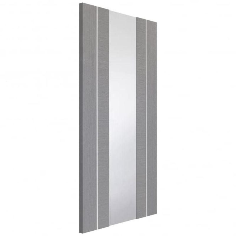 Image for XL Joinery Forli Pre-Finished Light Grey Door with Clear Glass 1981 x 762 x 35mm (30")