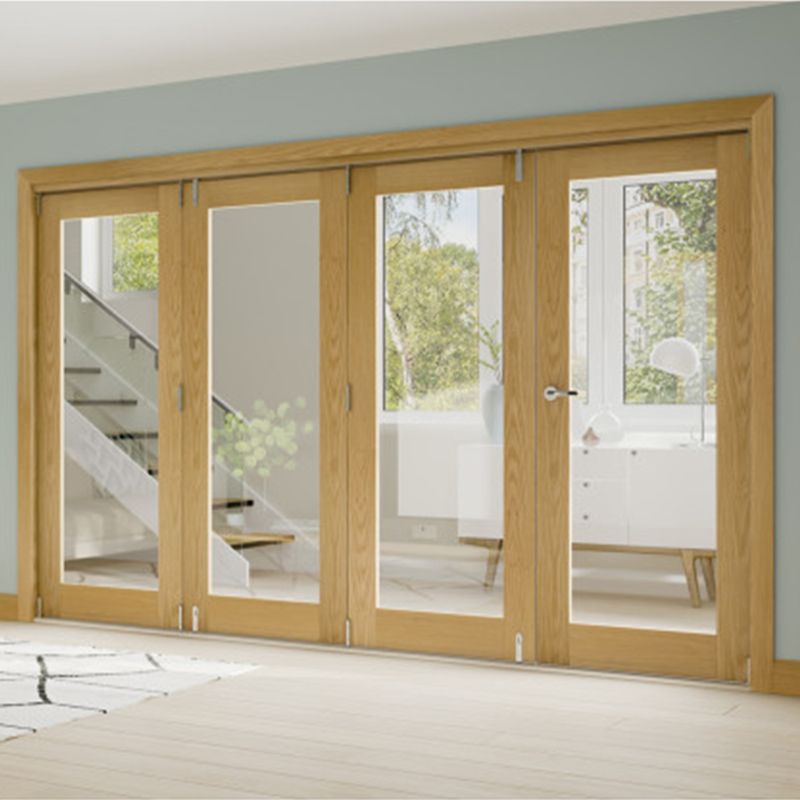 Deanta Bifold Frame Kit Oak Prefinished Internal Room Divider 2+2 (3.0m)