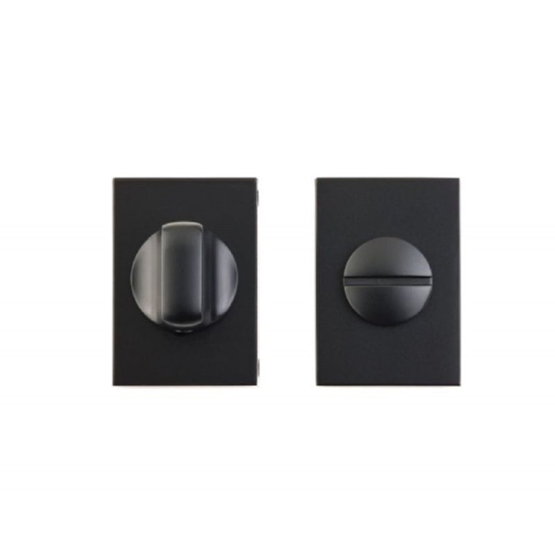 Deanta Slim Thumb-Turn Lock Rectangle Black Finish