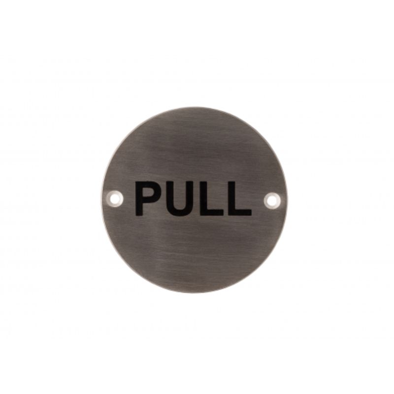 Deanta 3.0" Round Steel Sign Stainless Steel