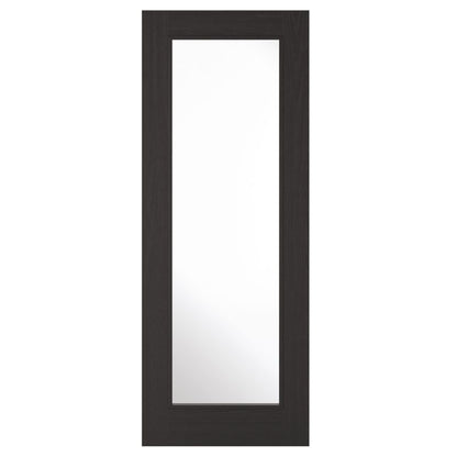 LPD Diez Charcoal Black 1L Pre-Finished Internal Clear Glazed Door - 78in x 27in x 35mm (1981 x 686mm)
