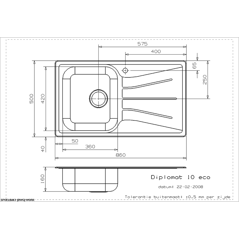 Reginox Comfort Diplomat 10 Stainless Steel Inset Kitchen Sink