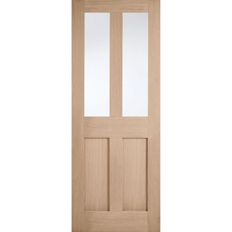 LPD London Oak Pre-Finished Internal Glazed Door 78in x 30in x 35mm (1981 x 762mm)
