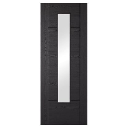 LPD Vancouver Black Ash 1L Laminated Internal Clear Glazed Door - 78in x 27in x 35mm (1981 x 686mm)