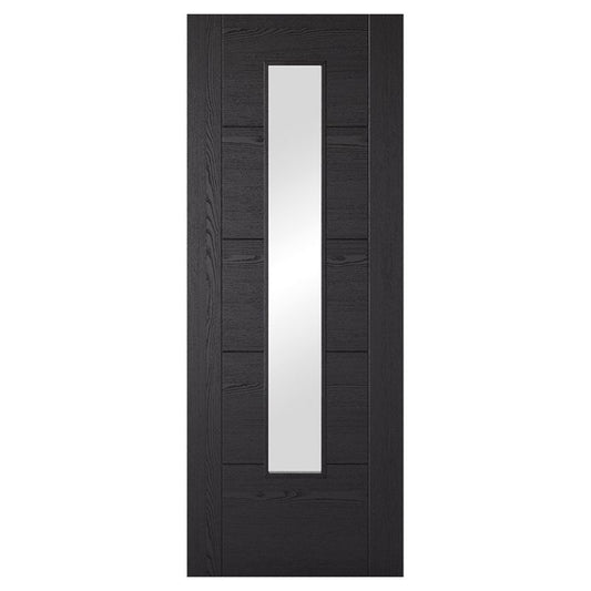 LPD Vancouver Black Ash 1L Laminated Internal Clear Glazed Door - 78in x 33in x 35mm (1981 x 838mm)
