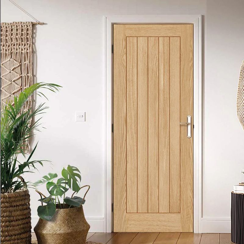 LPD Doors Belize Oak Pre-finished FD60 5 Panel Internal Fire Door
