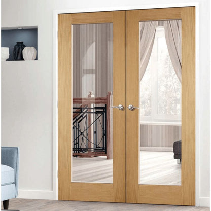 Image for LPD Oak Pattern 20 Glazed Internal Door Pair
