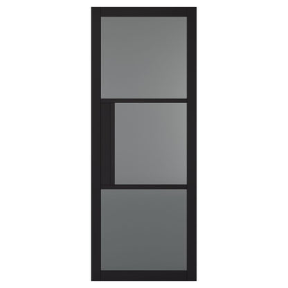 LPD Tribeca Black 3L Tinted Glazed Internal Door - 78in x 27in x 35mm (1981 x 686mm)
