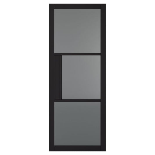 LPD Tribeca Black 3L Tinted Glazed Internal Door - 78in x 27in x 35mm (1981 x 686mm)
