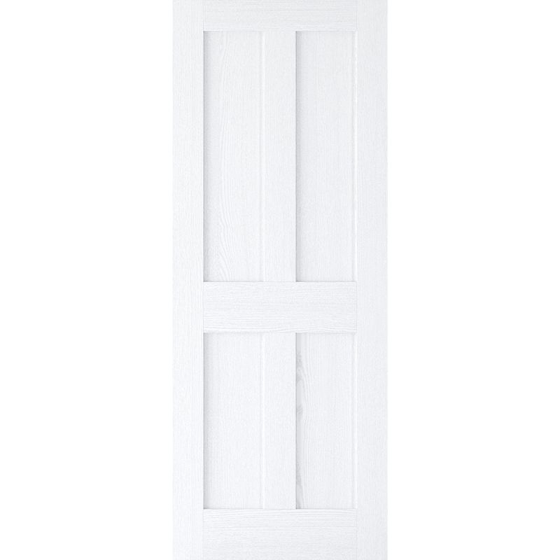 LPD London 4P White Primed Grained Internal Door