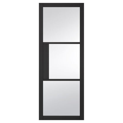 LPD Tribeca Black 3L Clear Glazed Internal Door