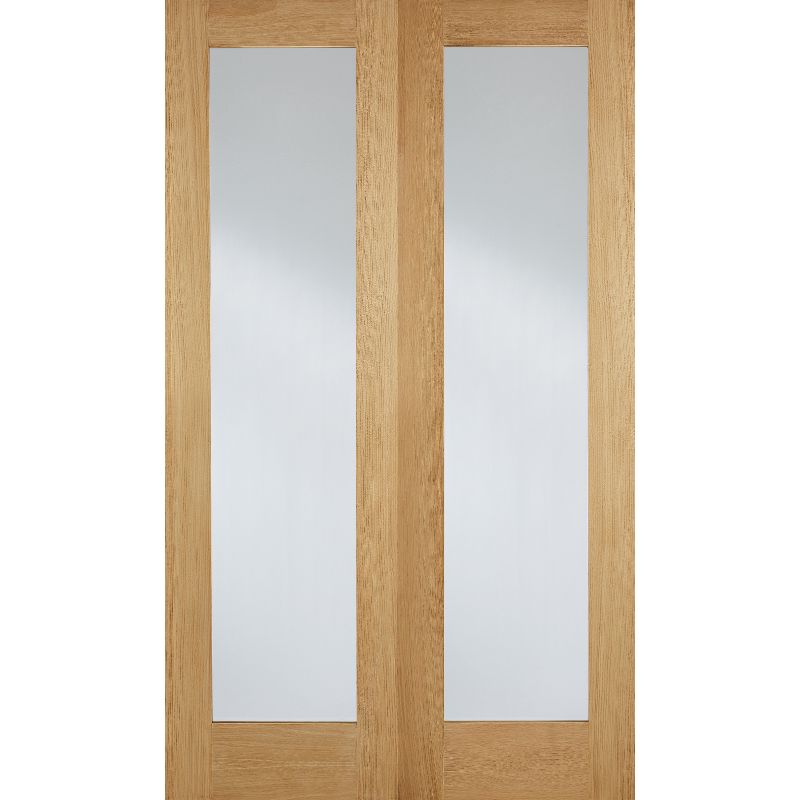 Image for LPD Oak Pattern 20 Glazed Internal Door Pair-78in x 42in x 40mm (1981 x 1067mm)